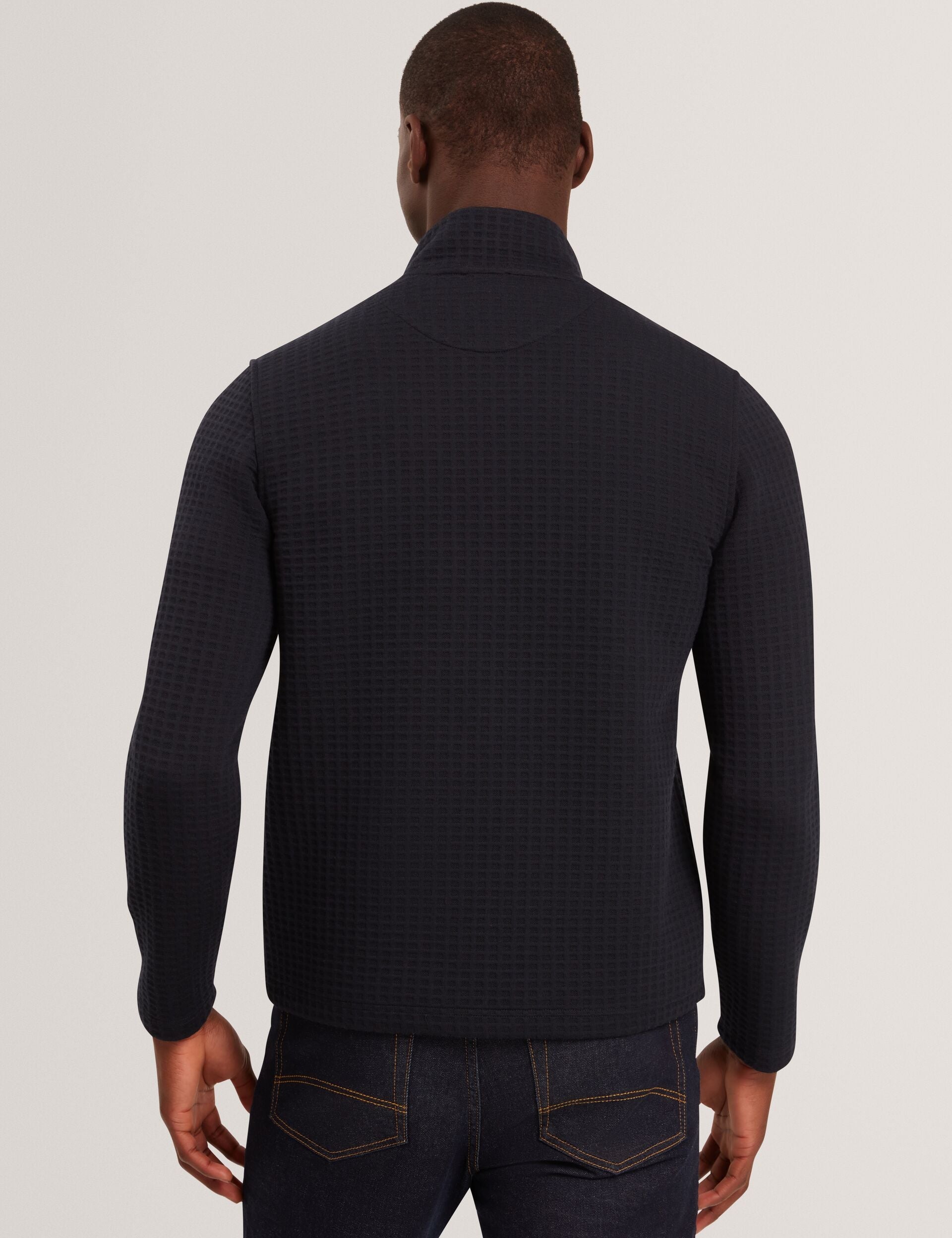 Men|Sale CAINDLE Waffle Knit Quarter Zip Sweatshirt - Ted Baker