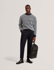 Men|Sale SERGEJ Zig Zag Print Wool Blend Jumper - Ted Baker