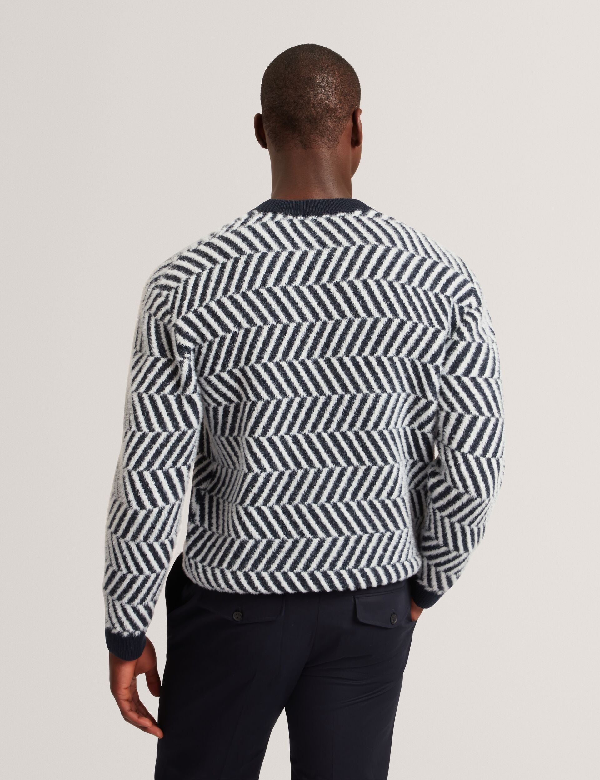 Men|Sale SERGEJ Zig Zag Print Wool Blend Jumper - Ted Baker