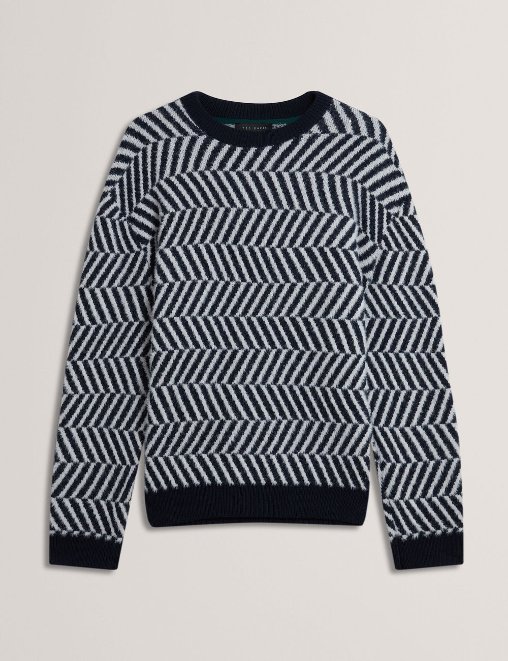 Men|Sale SERGEJ Zig Zag Print Wool Blend Jumper - Ted Baker
