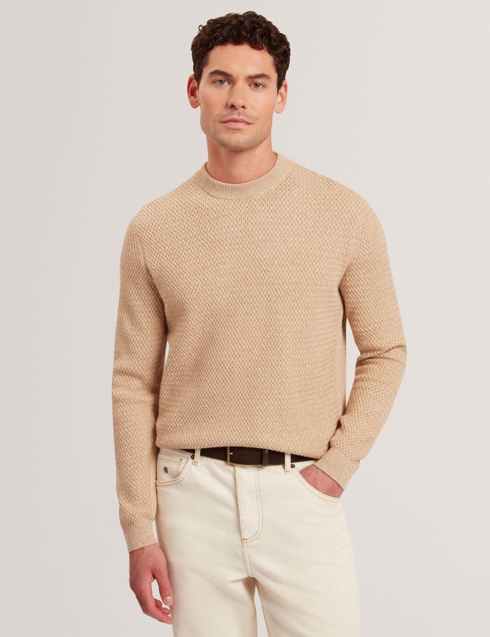 Men|Sale MONYA Textured Stitch Marled Knit Jumper - Ted Baker