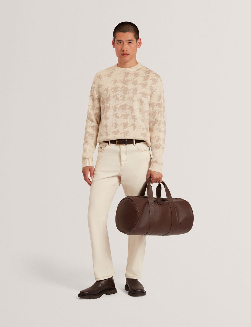 Men|Sale ZENDAYD Houndstooth Print Chunky Knit Jumper - Ted Baker