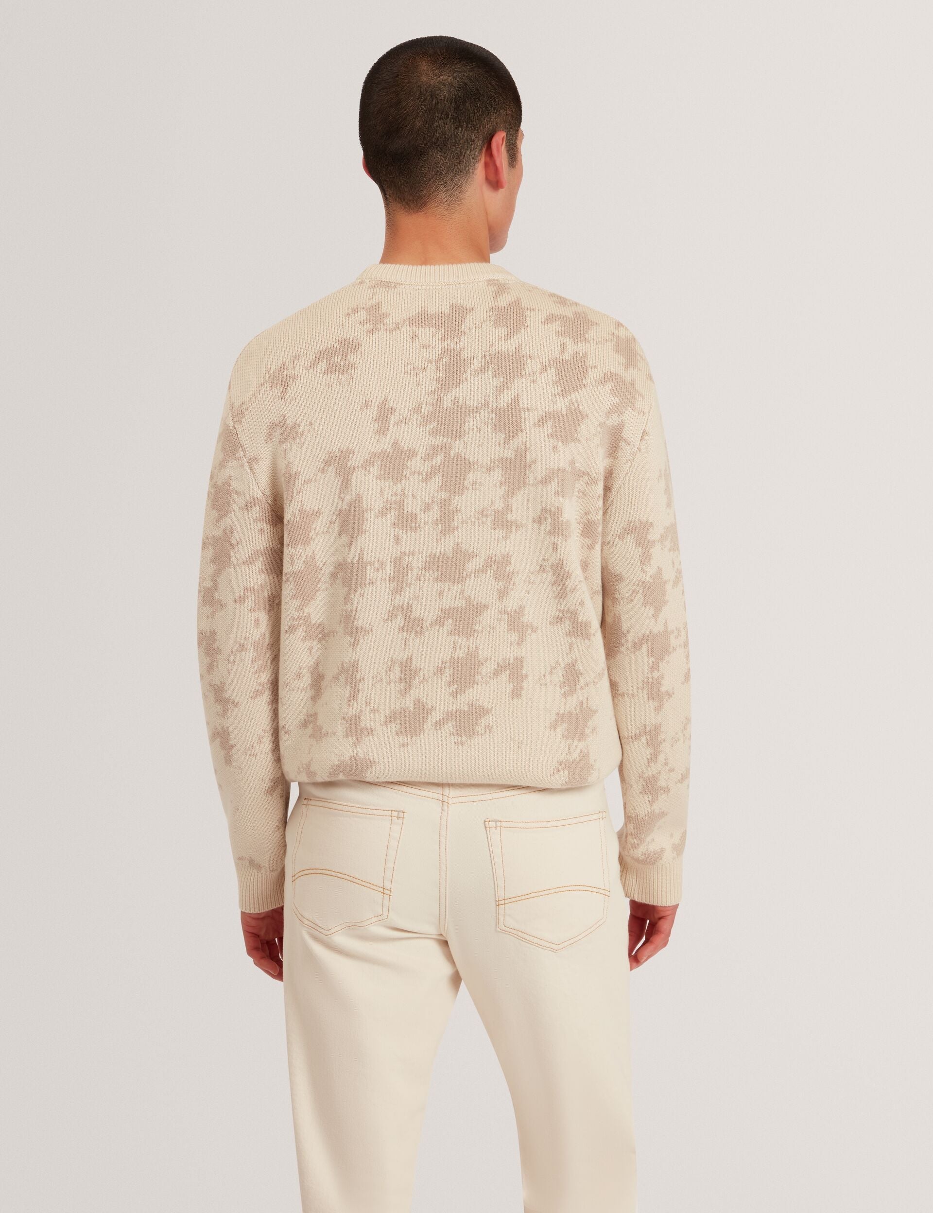 Men|Sale ZENDAYD Houndstooth Print Chunky Knit Jumper - Ted Baker