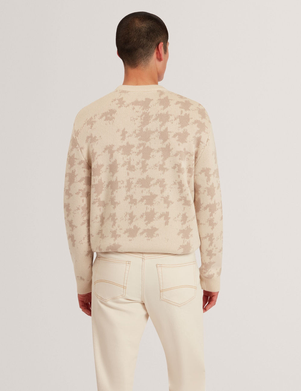 Men|Sale ZENDAYD Houndstooth Print Chunky Knit Jumper - Ted Baker