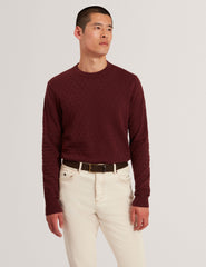 Men|Sale SAINSY Branded Texture Crew Neck Jumper - Ted Baker