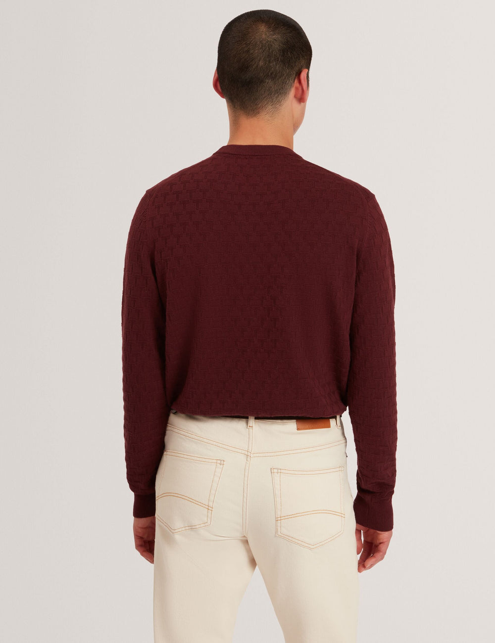 Men|Sale SAINSY Branded Texture Crew Neck Jumper - Ted Baker