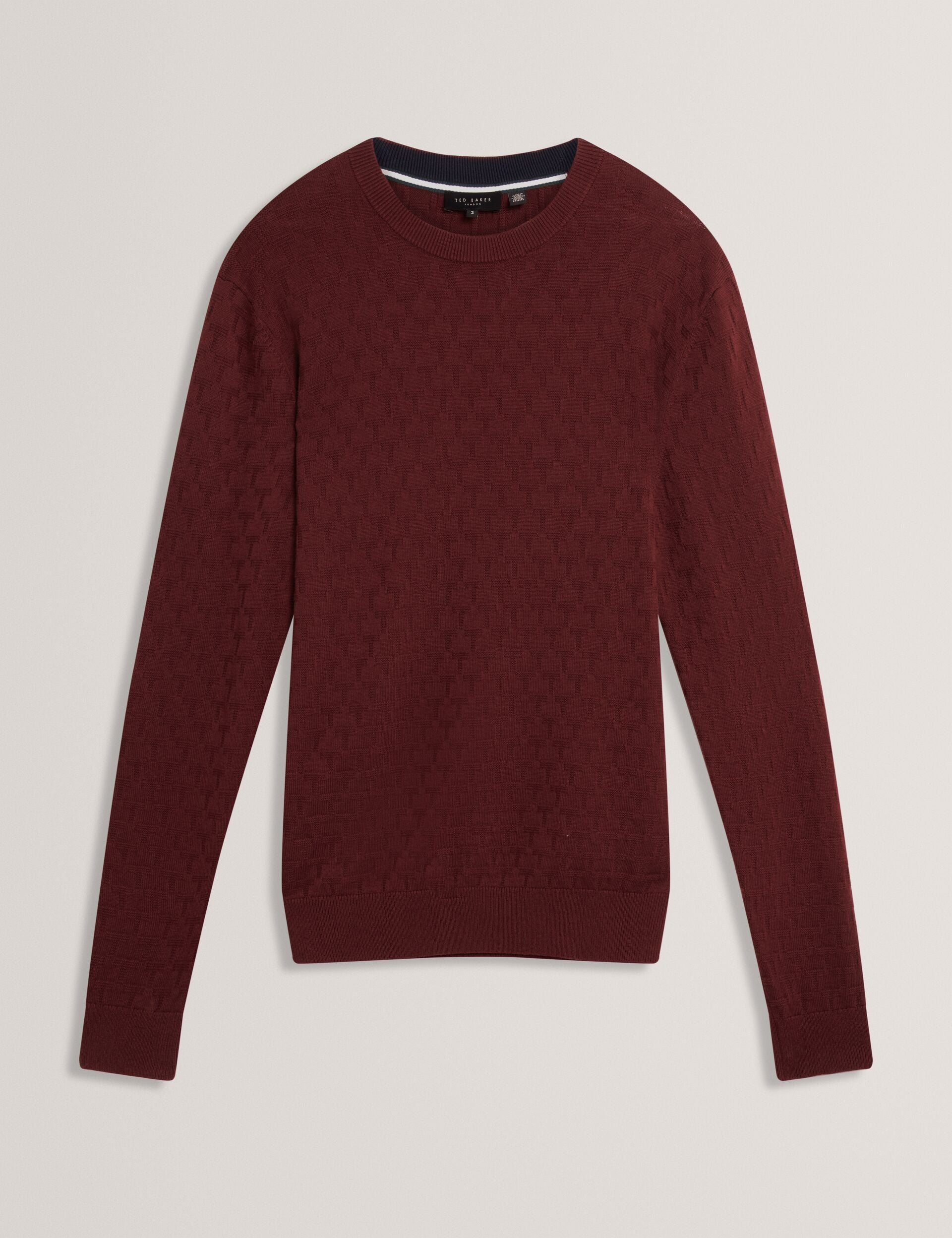 Men|Sale SAINSY Branded Texture Crew Neck Jumper - Ted Baker