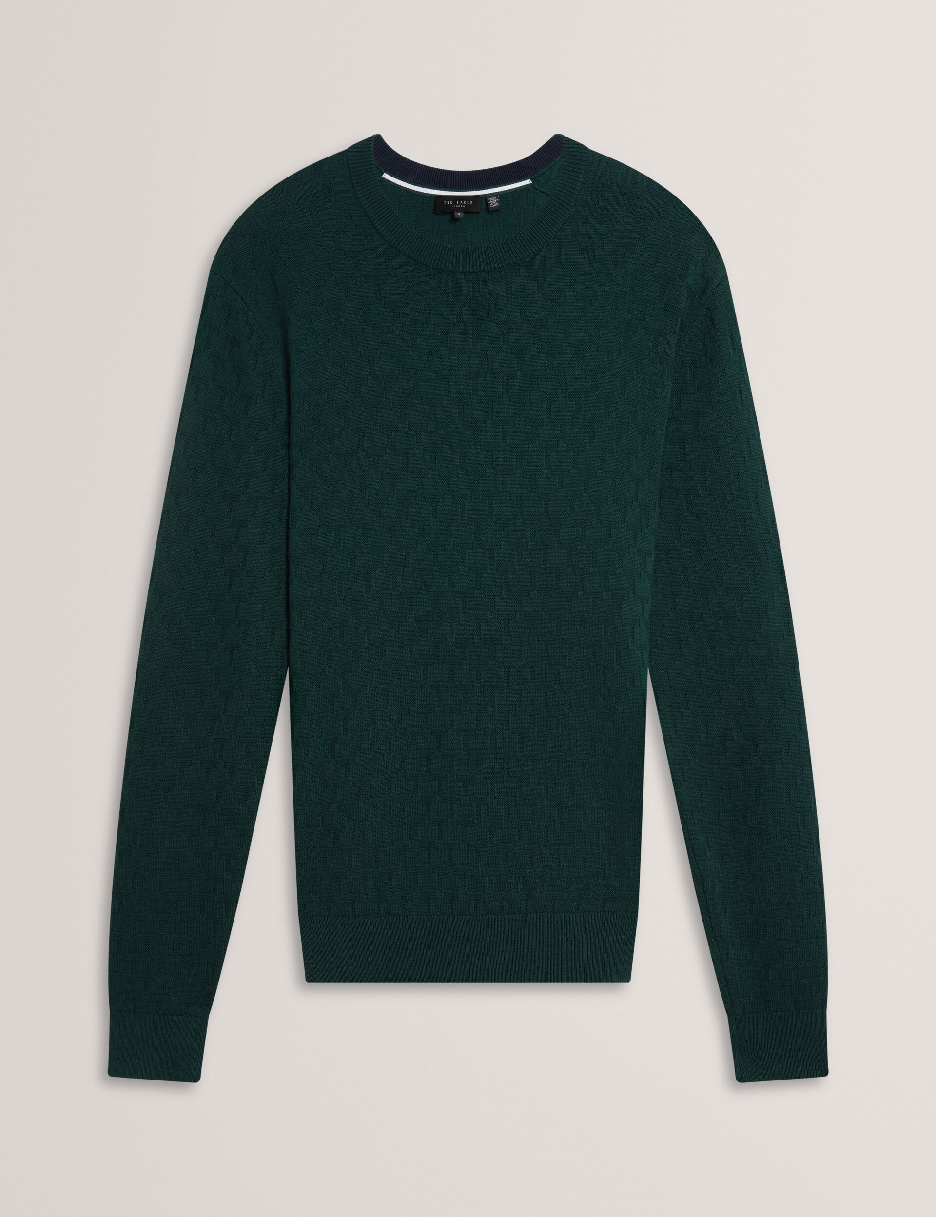 Men|Sale SAINSY Branded Texture Crew Neck Jumper - Ted Baker