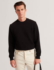 Men|Sale ELATES Herringbone Texture Crew Neck Sweatshirt - Ted Baker
