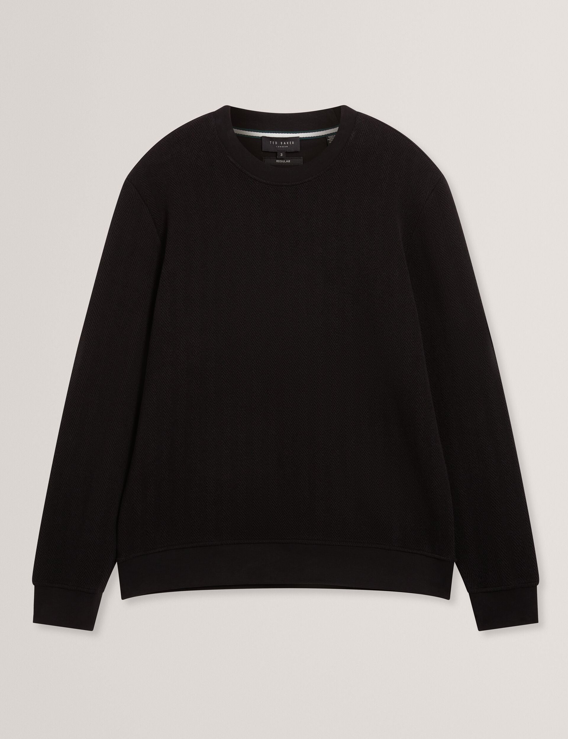 Men|Sale ELATES Herringbone Texture Crew Neck Sweatshirt - Ted Baker