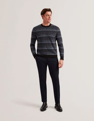Men OSBURN - Ombre Jacquard Crew Neck Jumper - Ted Baker