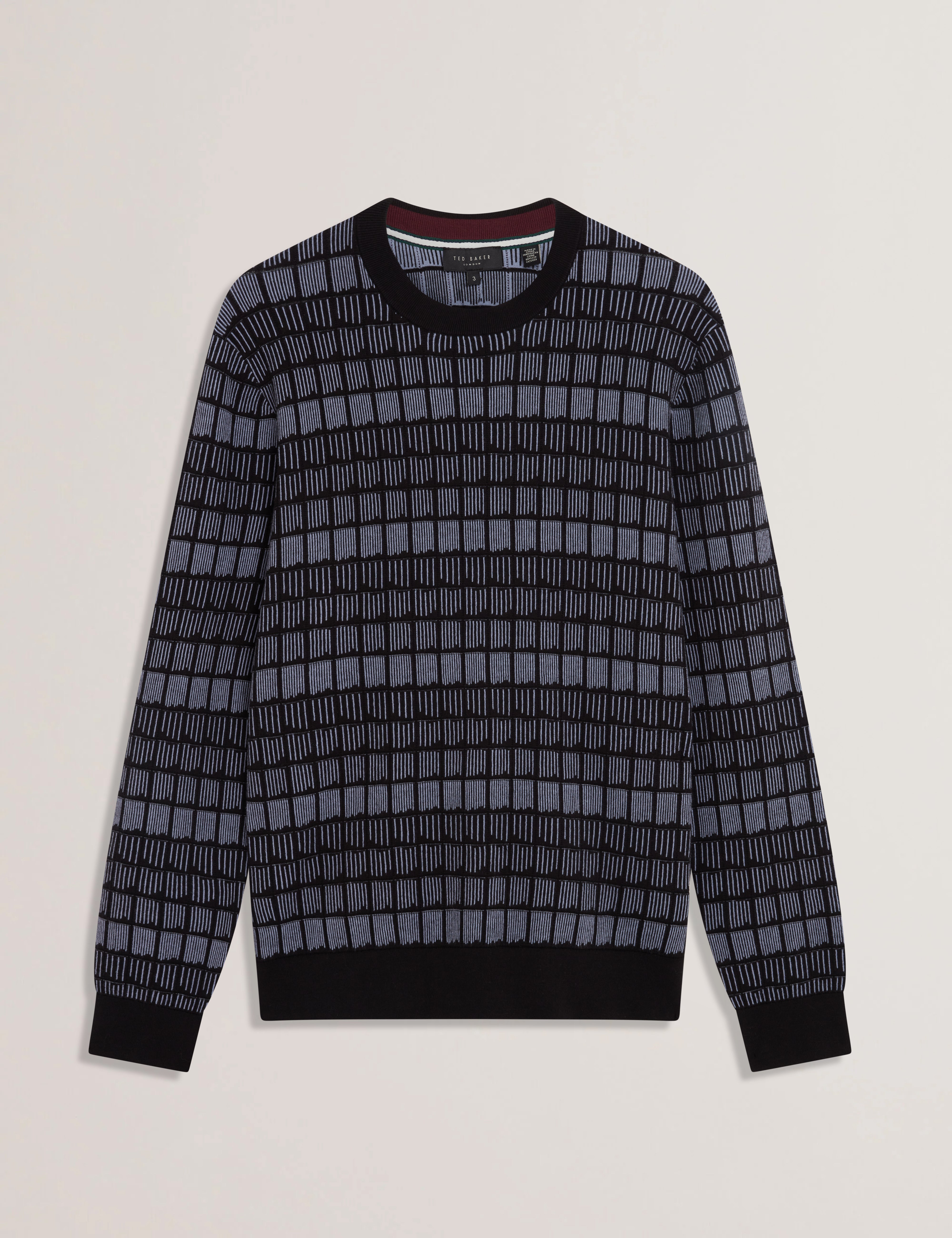 Men OSBURN - Ombre Jacquard Crew Neck Jumper - Ted Baker