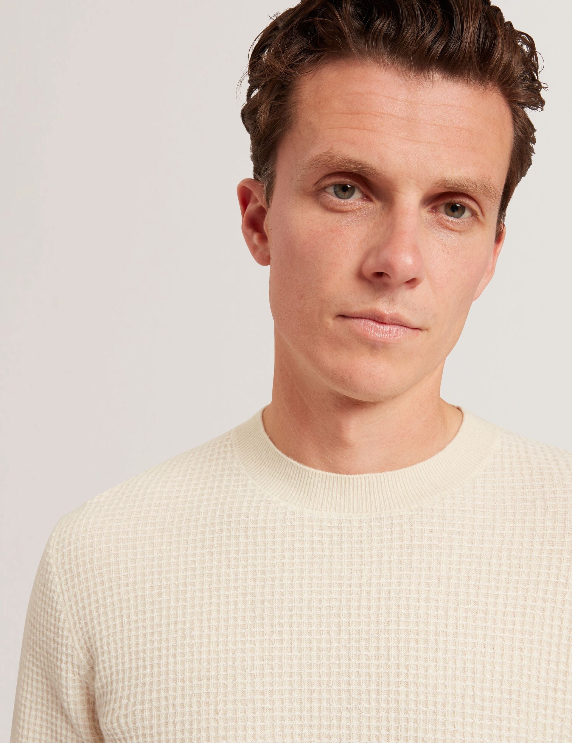 Men|Sale CLACX Waffle Knit Crew Neck Jumper - Ted Baker
