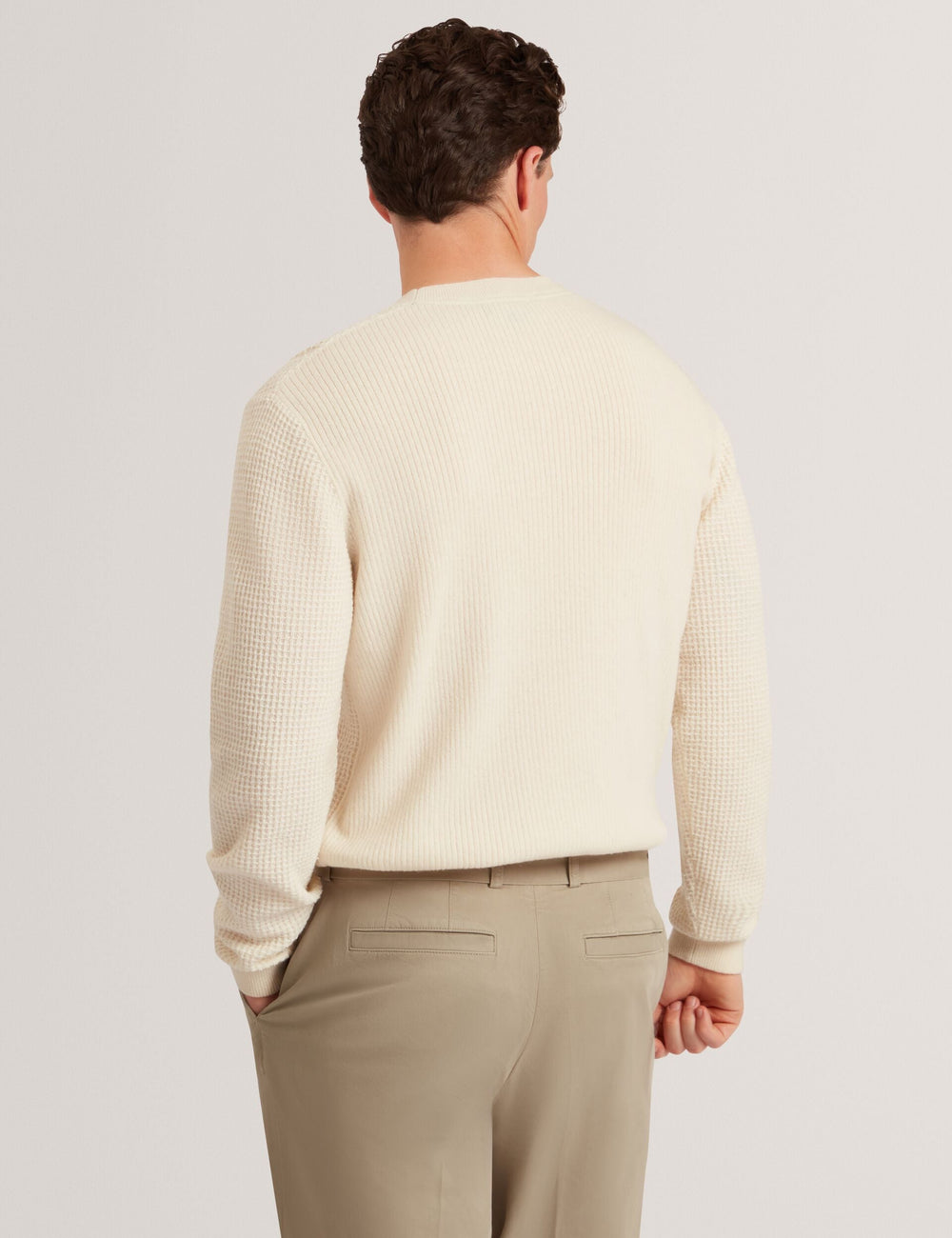 Men|Sale CLACX Waffle Knit Crew Neck Jumper - Ted Baker