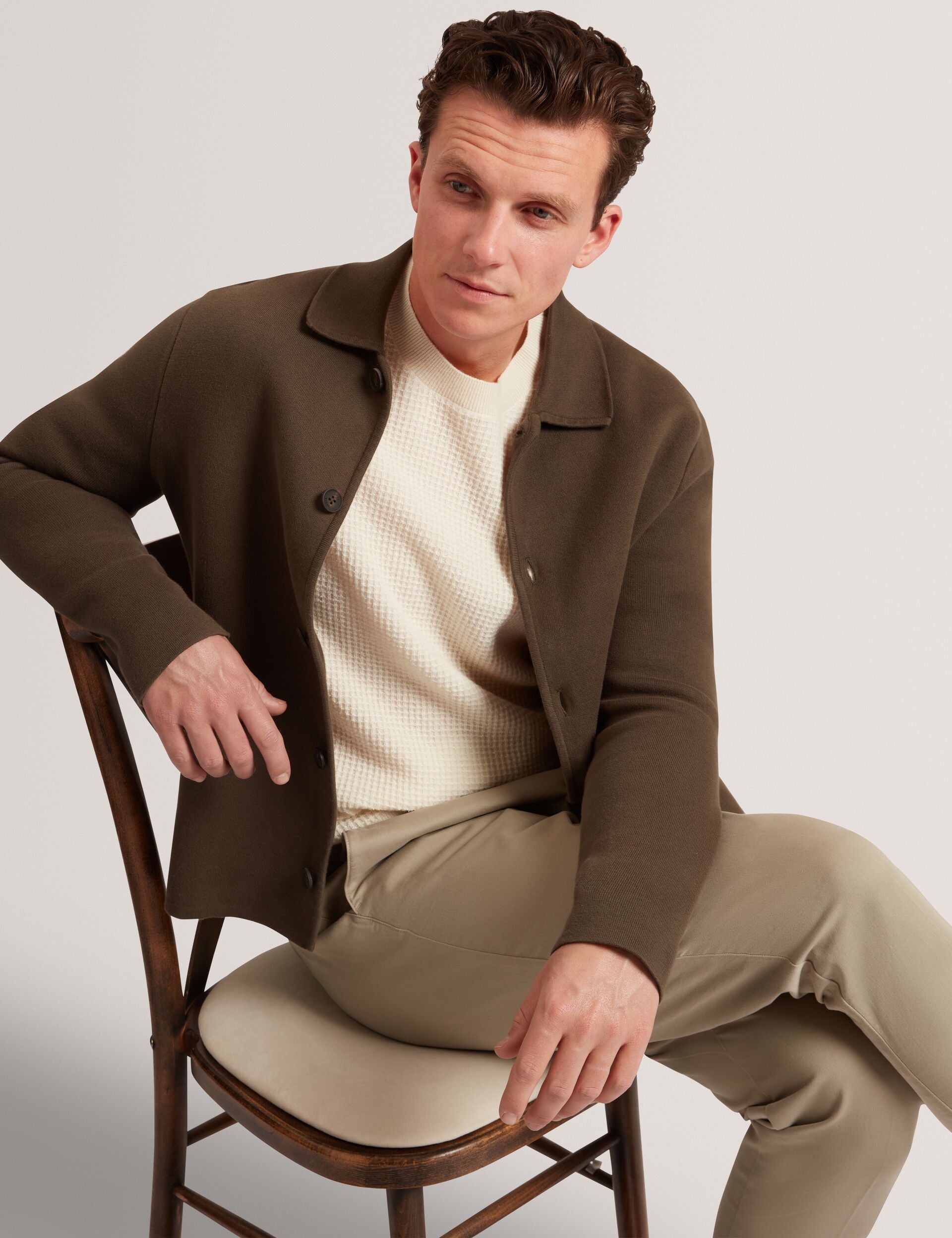 Men|Sale CLACX Waffle Knit Crew Neck Jumper - Ted Baker