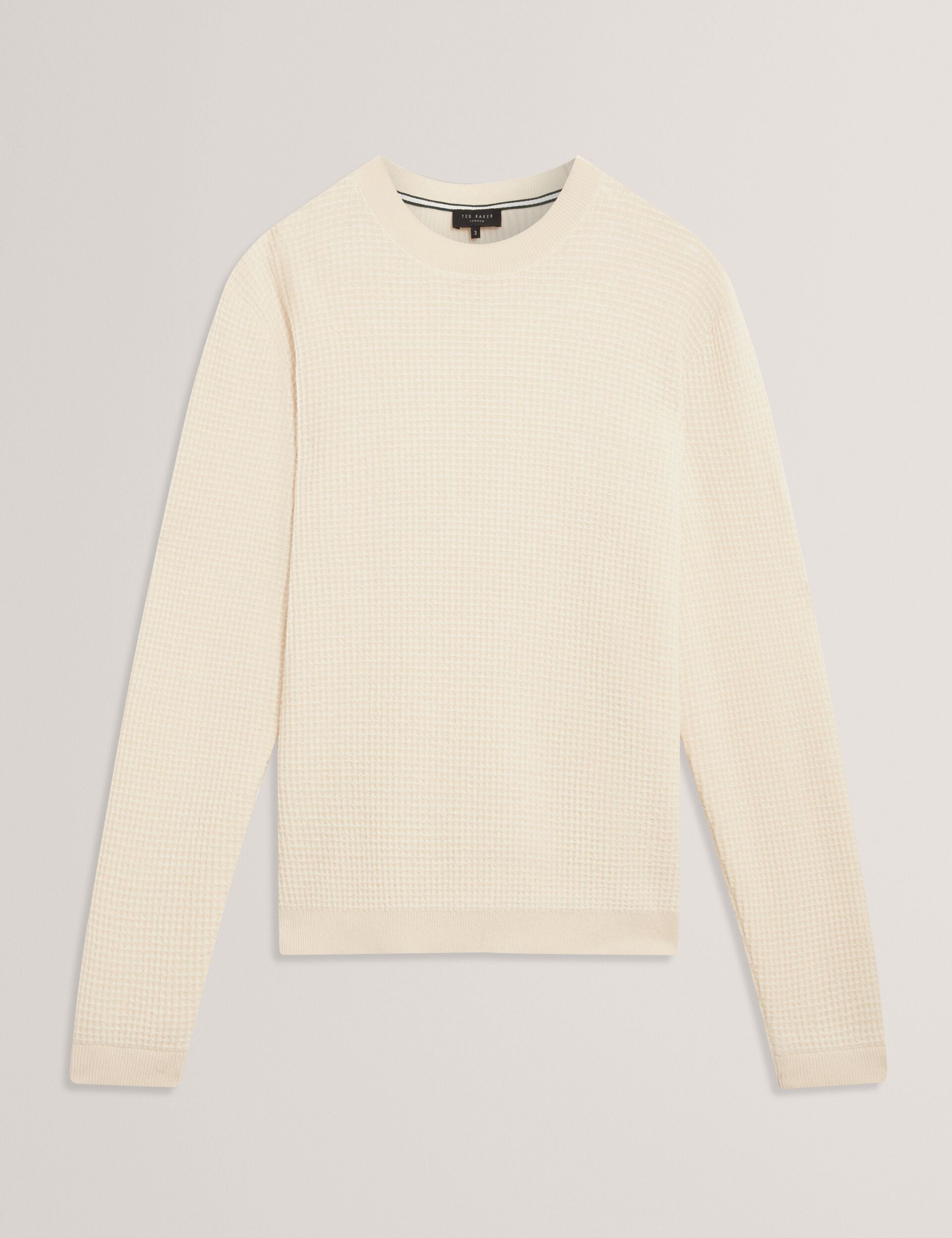 Men|Sale CLACX Waffle Knit Crew Neck Jumper - Ted Baker