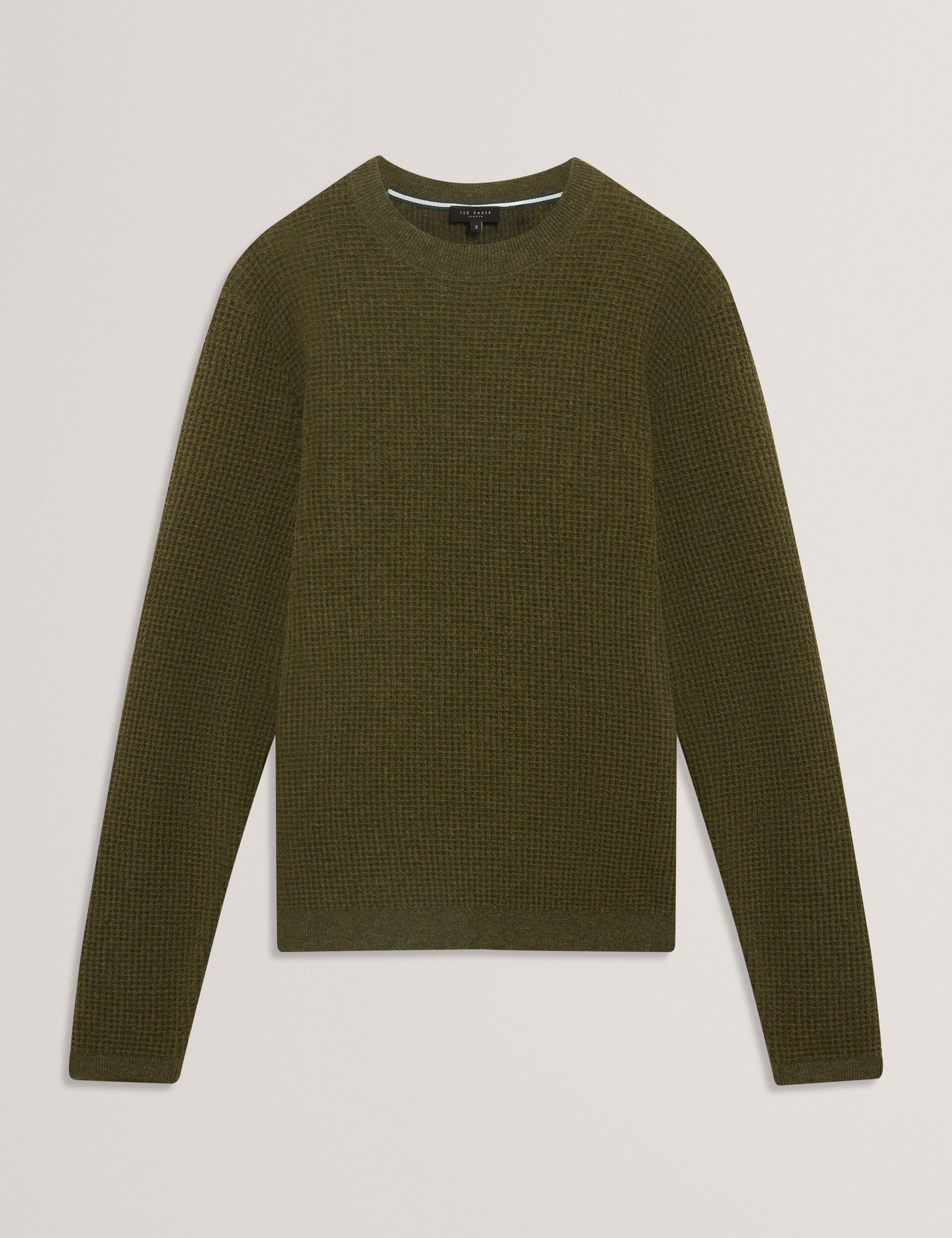 Men|Sale CLACX Waffle Knit Crew Neck Jumper - Ted Baker