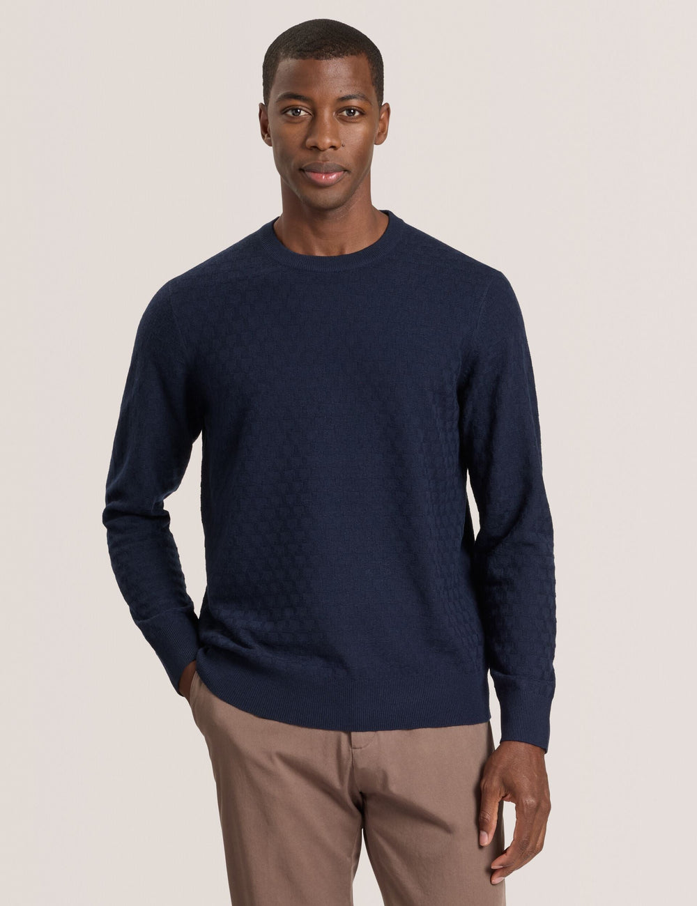 Men T STITCH LONG SLEEVE CREW NECK SWEATER - Sky Captain - Ted Baker