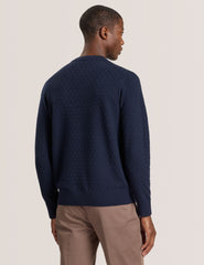 Men T STITCH LONG SLEEVE CREW NECK SWEATER - Sky Captain - Ted Baker