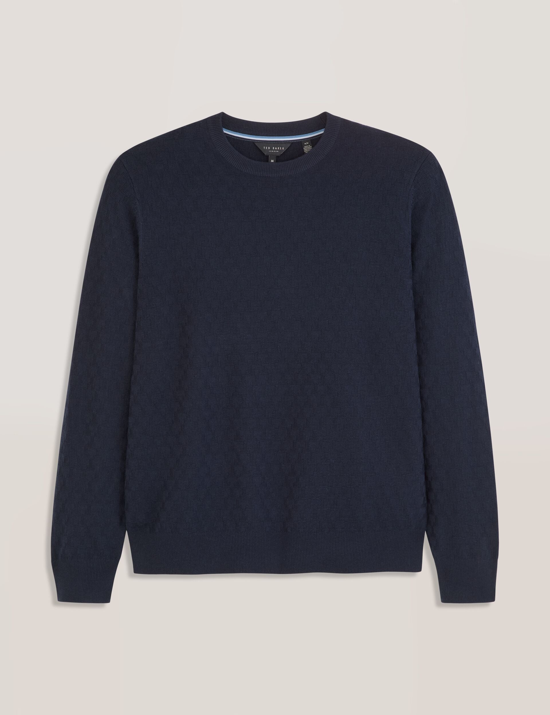 Men T STITCH LONG SLEEVE CREW NECK SWEATER - Sky Captain - Ted Baker