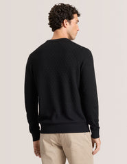 Men T STITCH LONG SLEEVE CREW NECK SWEATER - Black Beauty - Ted Baker