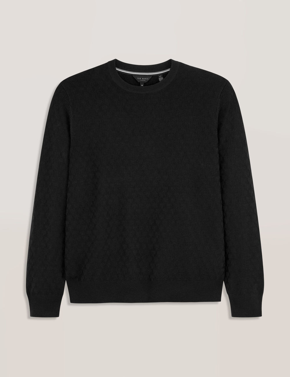 Men T STITCH LONG SLEEVE CREW NECK SWEATER - Black Beauty - Ted Baker