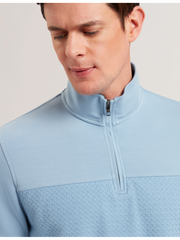 Men SIMONEA - Textured Panel Half-Zip Modal Sweatshirt - Ted Baker