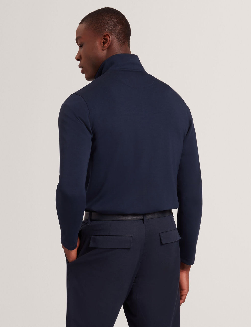 Men SIMONEAO - Textured Panel Half-Zip Modal Sweatshirt - Ted Baker