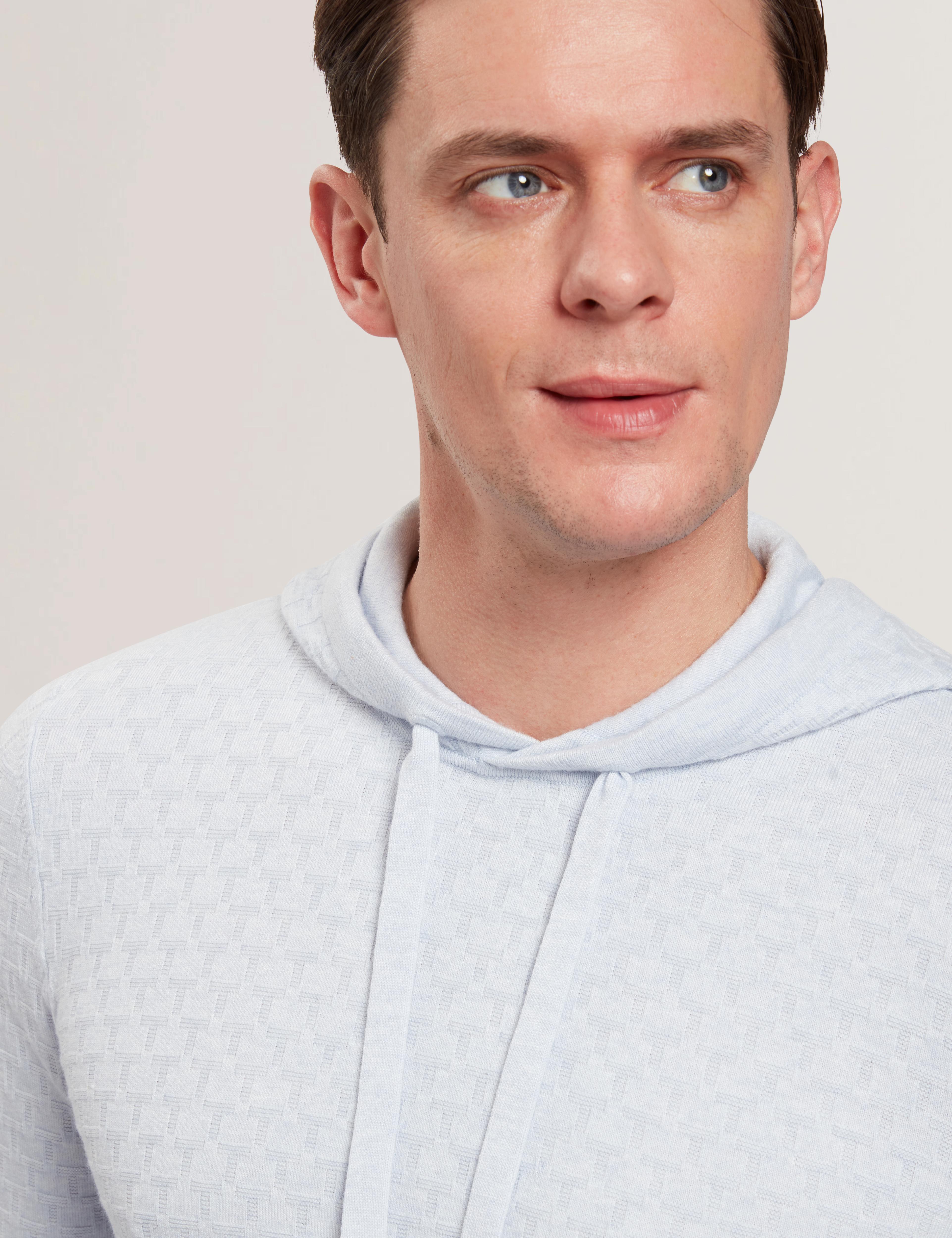 Men LOULAR - Textured T Knit Wool Blend Hoodie - Ted Baker
