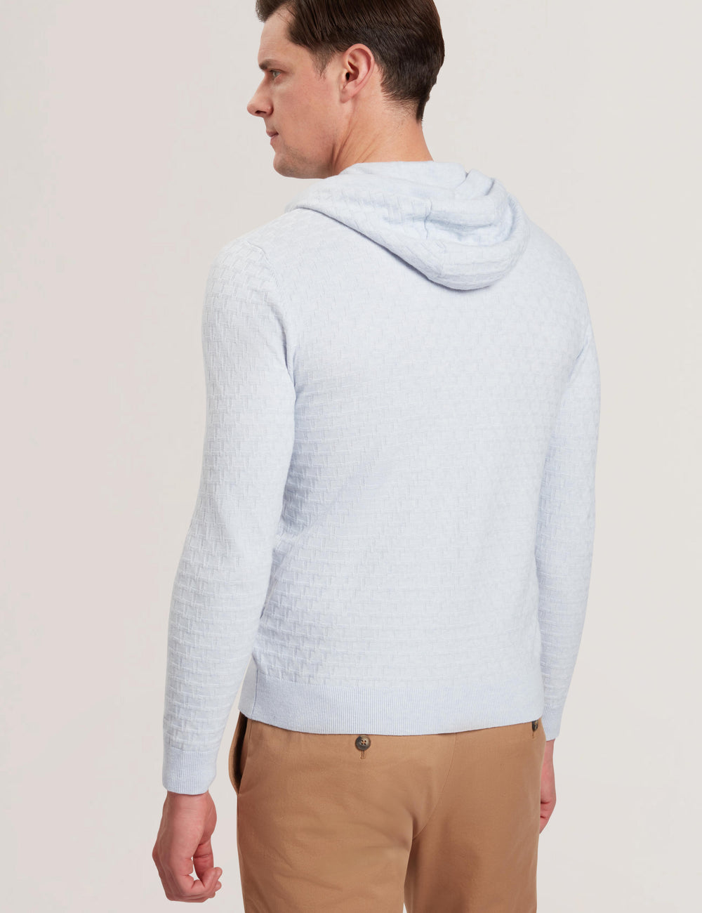 Men LOULAR - Textured T Knit Wool Blend Hoodie - Ted Baker
