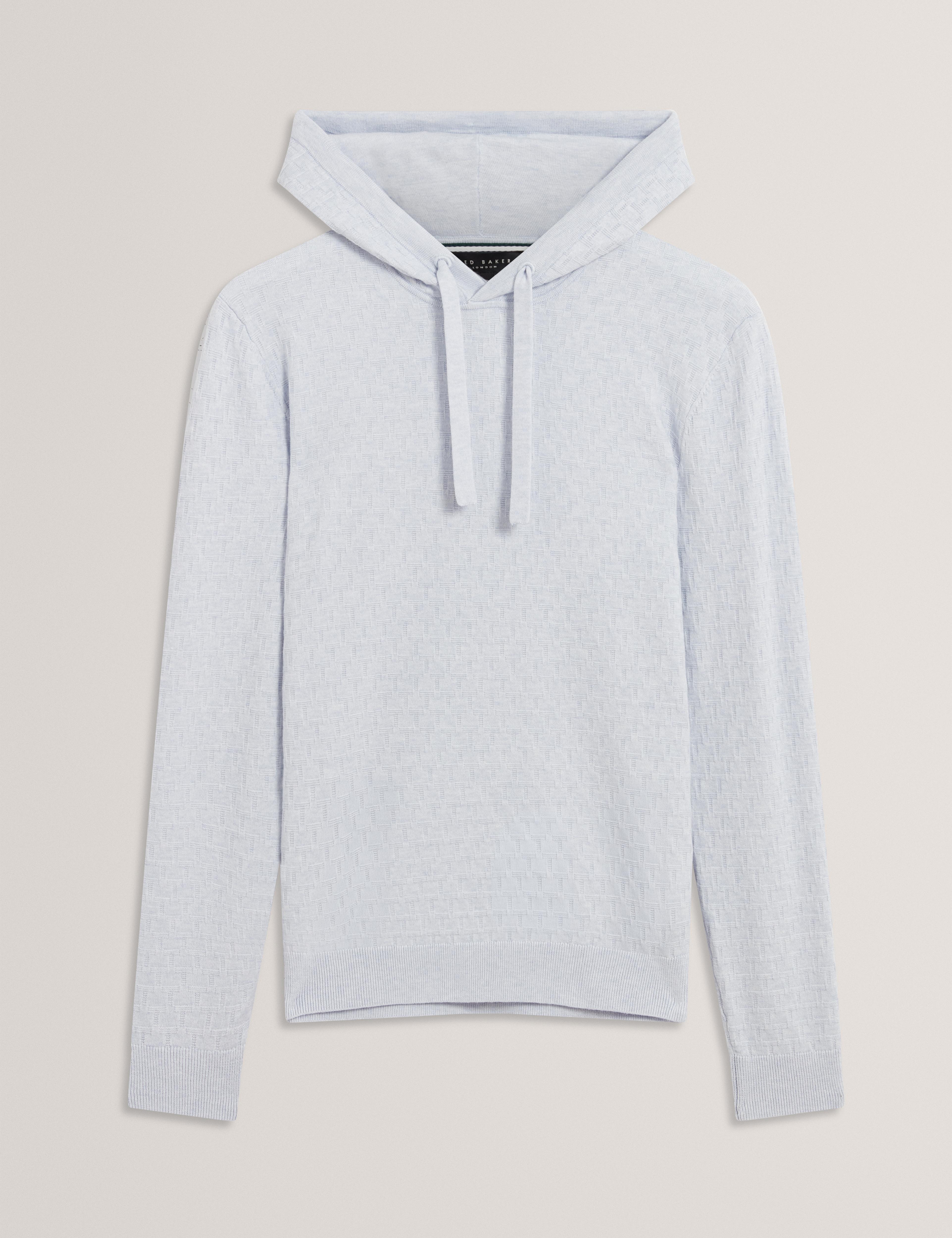 Men LOULAR - Textured T Knit Wool Blend Hoodie - Ted Baker