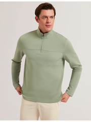 Men SIMONEA - Textured Panel Half-Zip Modal Sweatshirt - Ted Baker