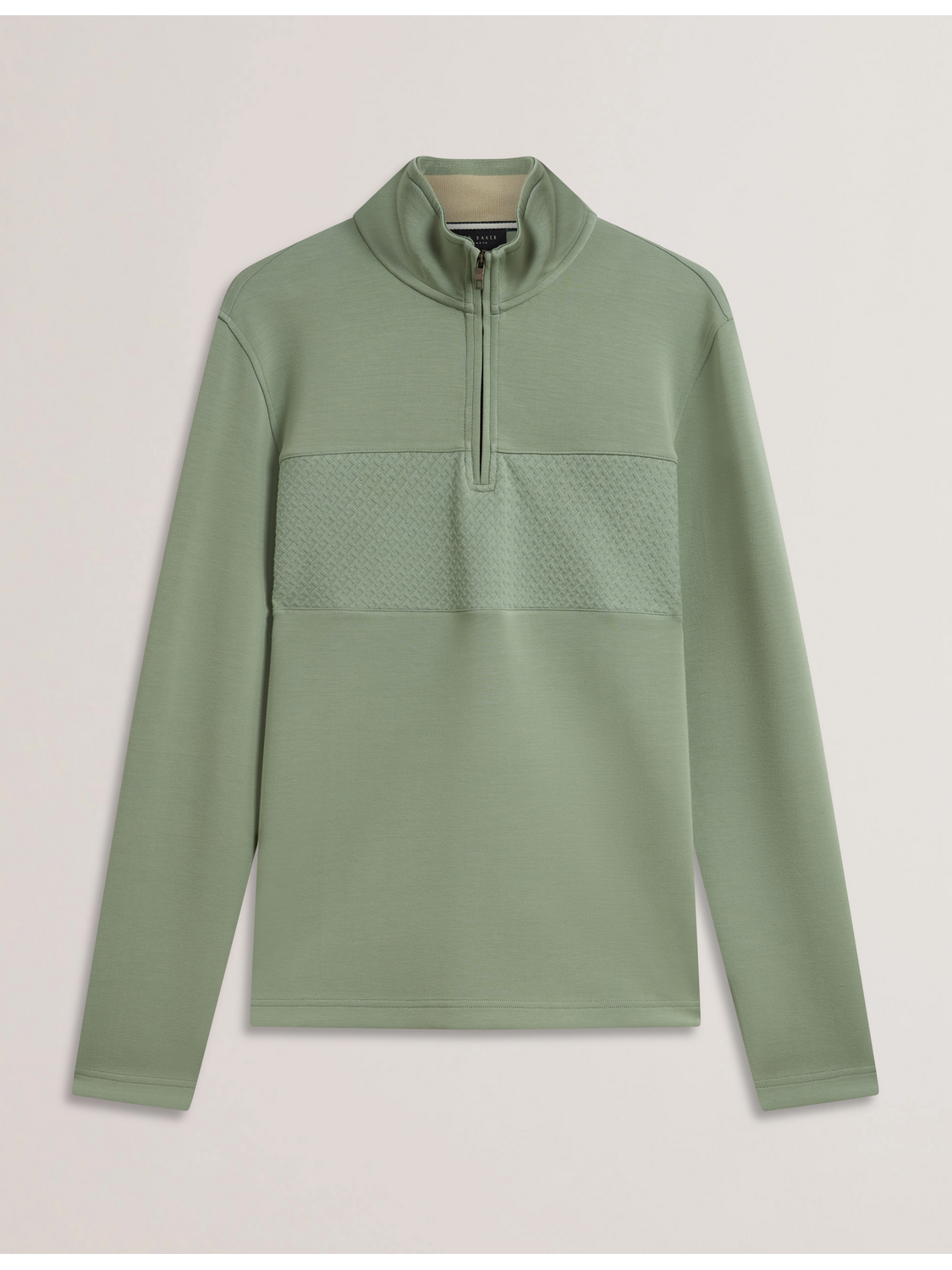 Men SIMONEA - Textured Panel Half-Zip Modal Sweatshirt - Ted Baker
