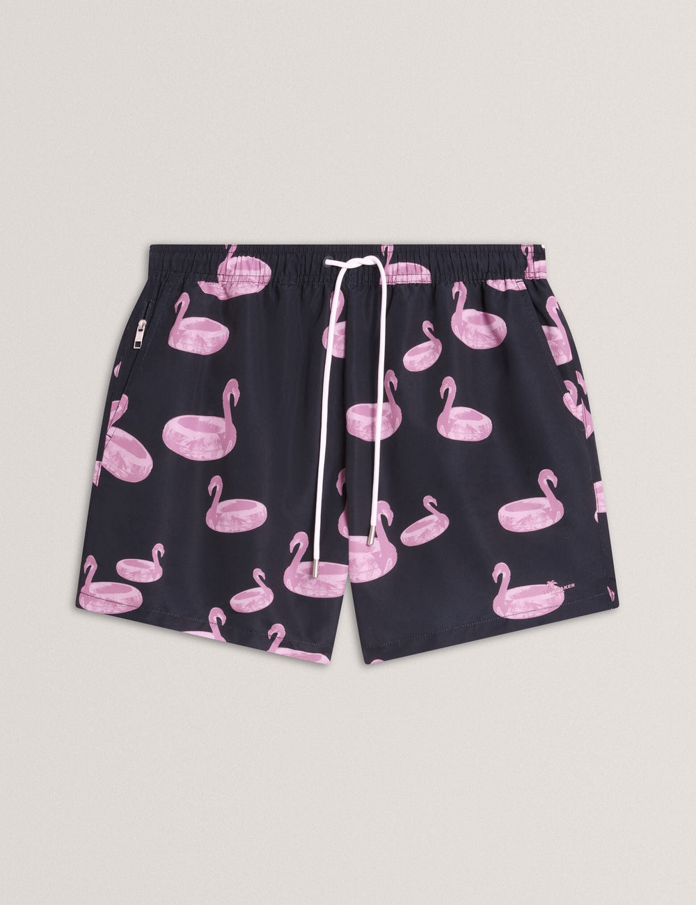 Men POMONNA Flamingo Print Drawstring Swim Shorts - Ted Baker