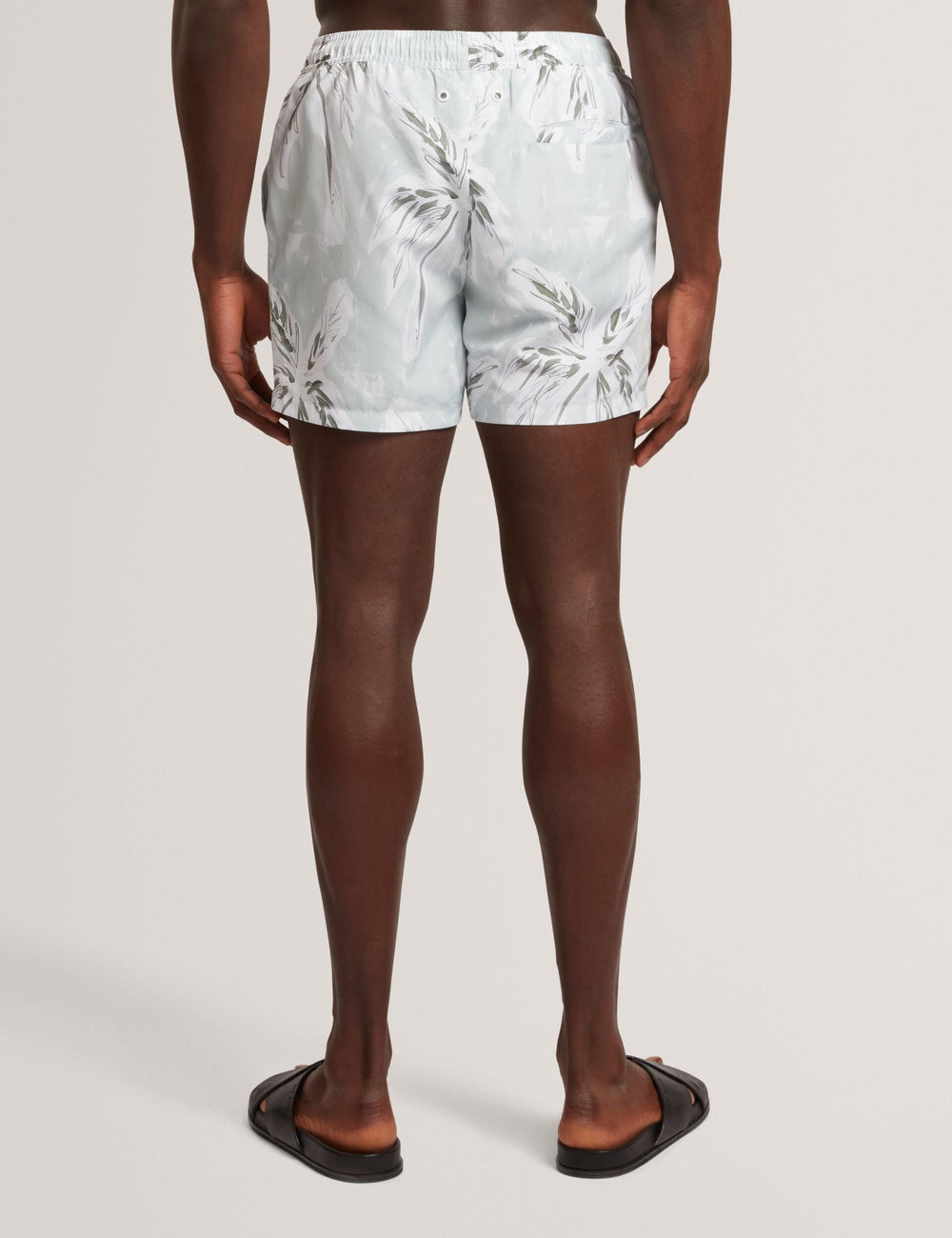Men VERDES Palm Print Mid-Length Swim Shorts - Ted Baker