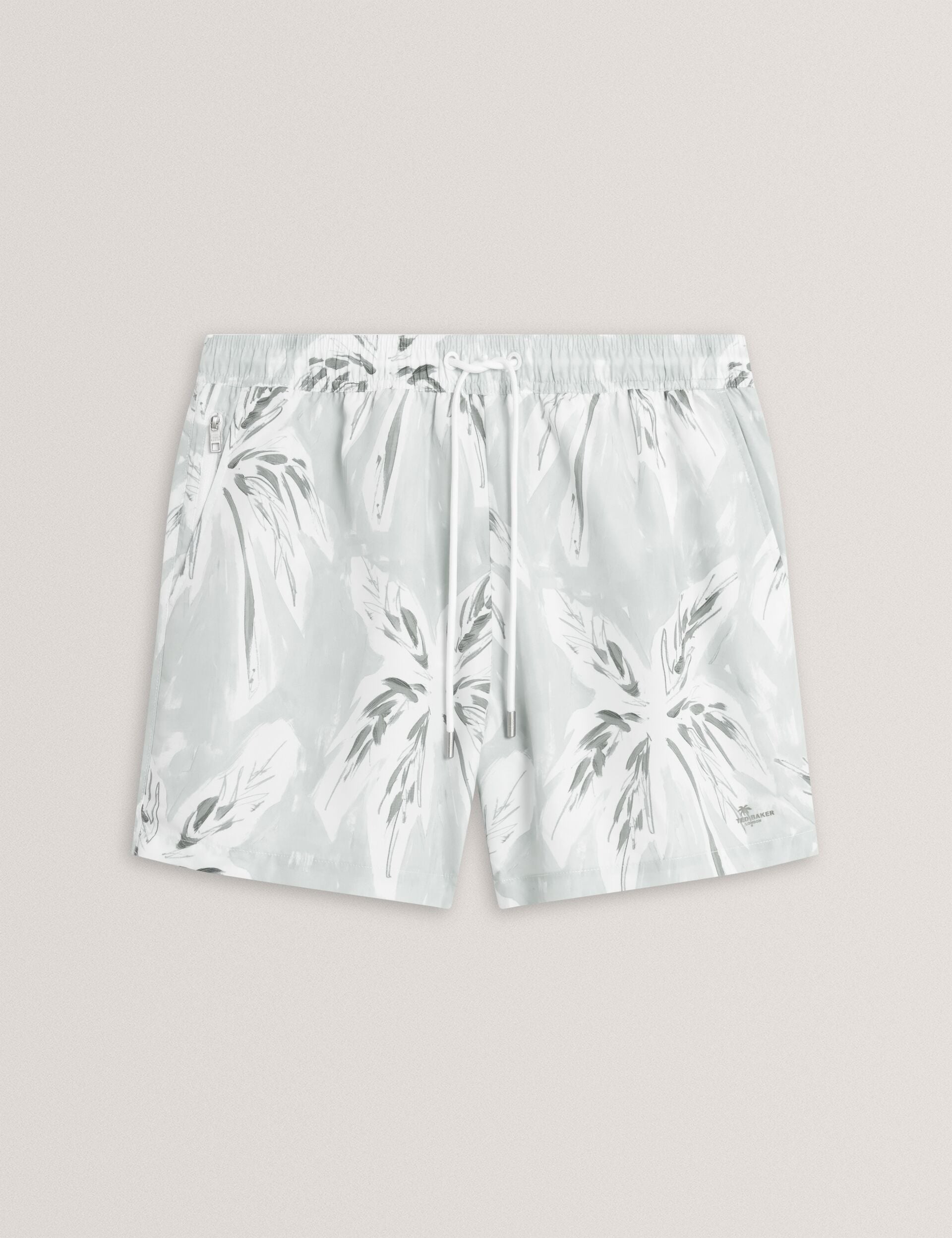 Men VERDES Palm Print Mid-Length Swim Shorts - Ted Baker