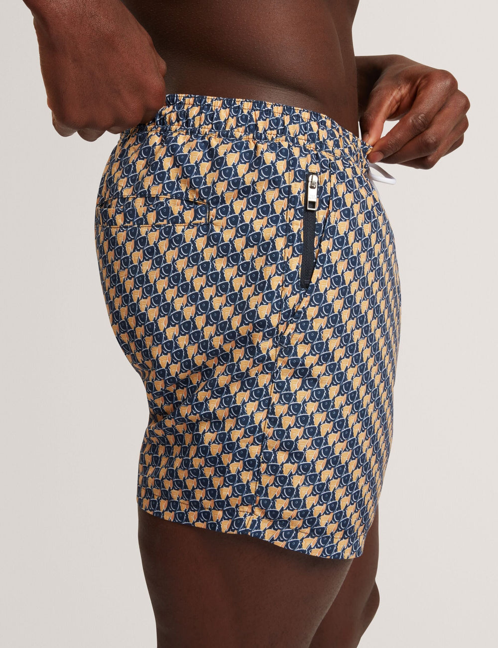 Men GLENDLE Goldfish Geometric Print Swim Shorts - Ted Baker