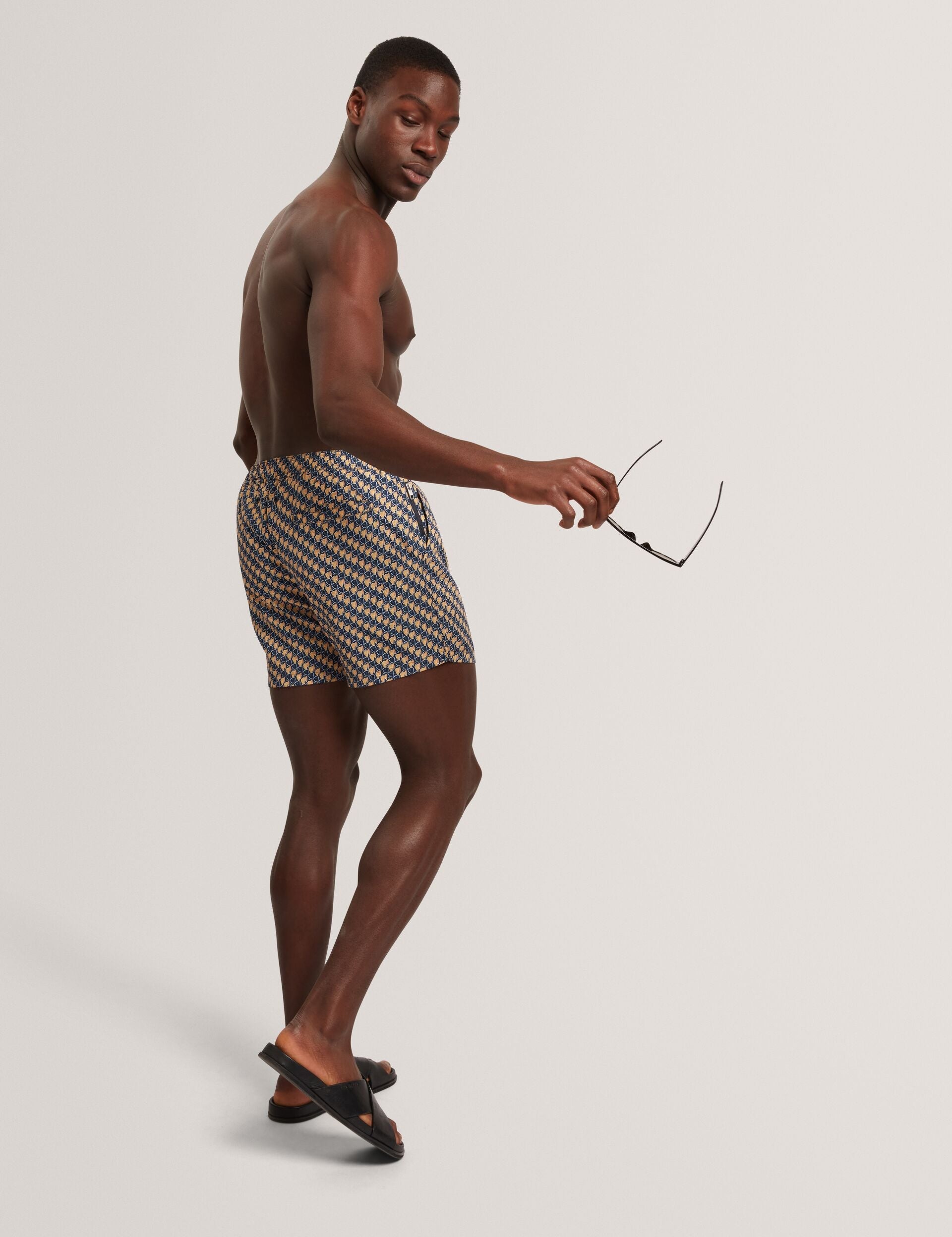 Men GLENDLE Goldfish Geometric Print Swim Shorts - Ted Baker