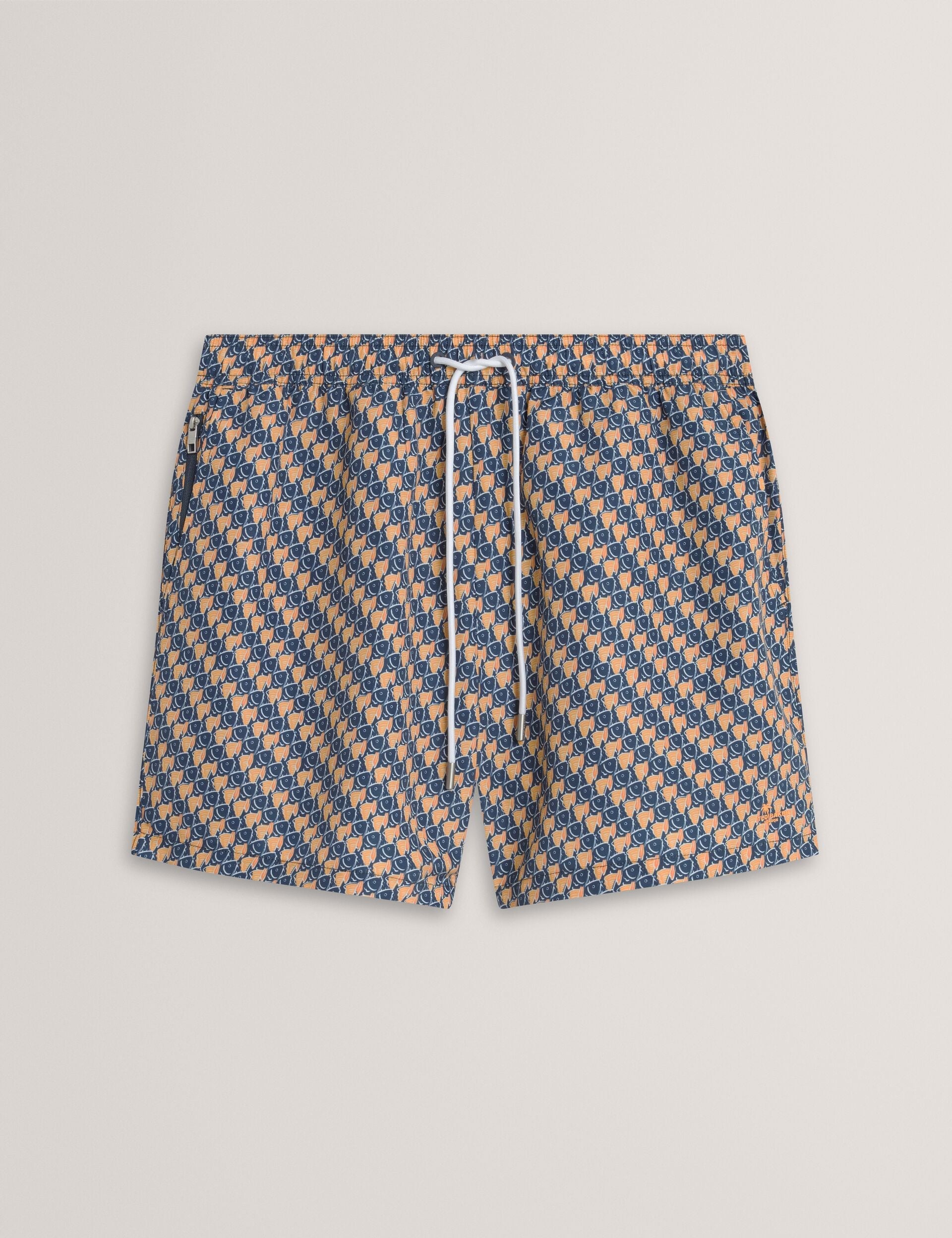 Men GLENDLE Goldfish Geometric Print Swim Shorts - Ted Baker