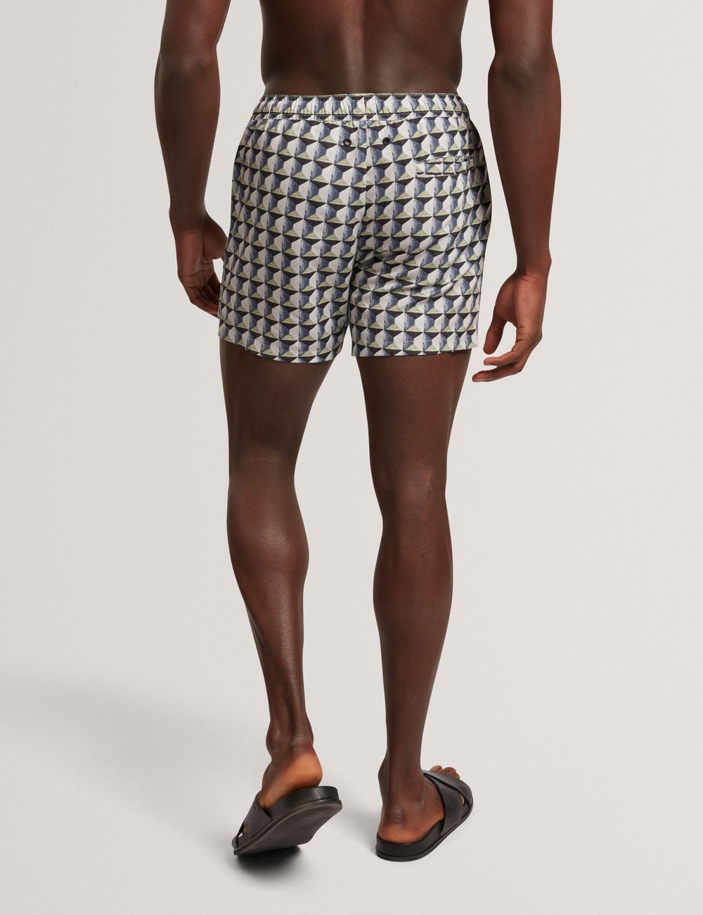 Men BELAIRE Retro Geo Drawstring Swim Shorts - Ted Baker