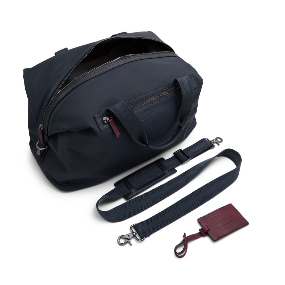 Men ENDER - Nylon Leather Trim Holdall Bag - Ted Baker
