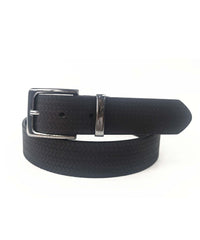 Men GEO EMBOSSED BELT – Black - Ted Baker
