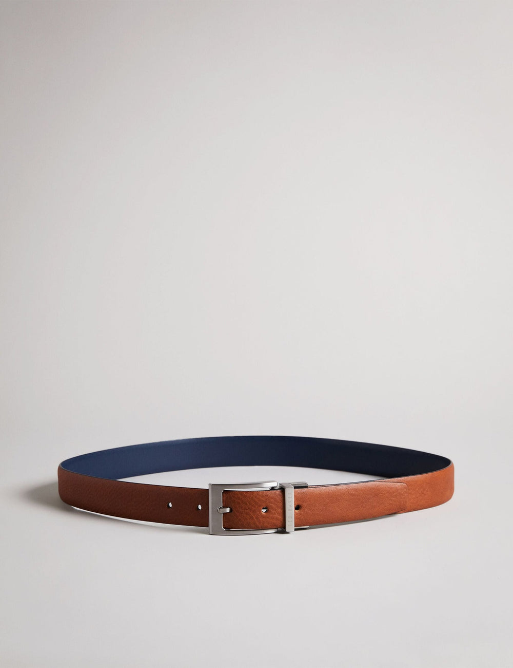 Men KARMER - Tan Reversible Polished Leather Belt - Ted Baker
