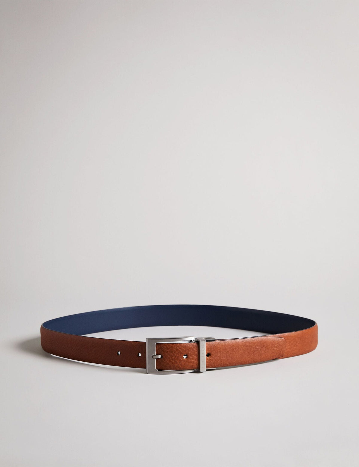 Men KARMER - Tan Reversible Polished Leather Belt - Ted Baker