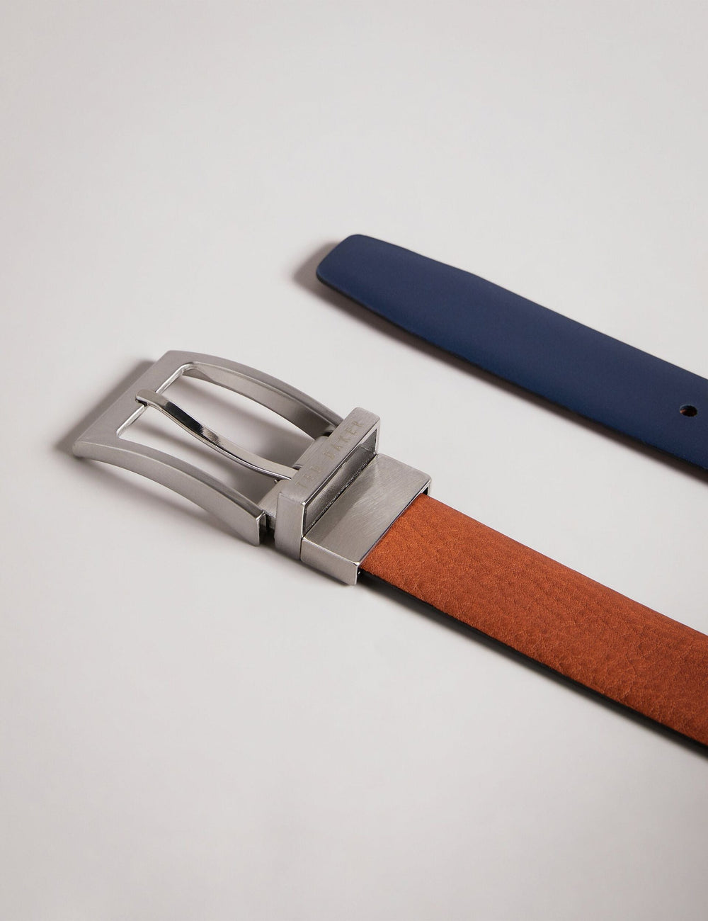Men KARMER - Tan Reversible Polished Leather Belt - Ted Baker
