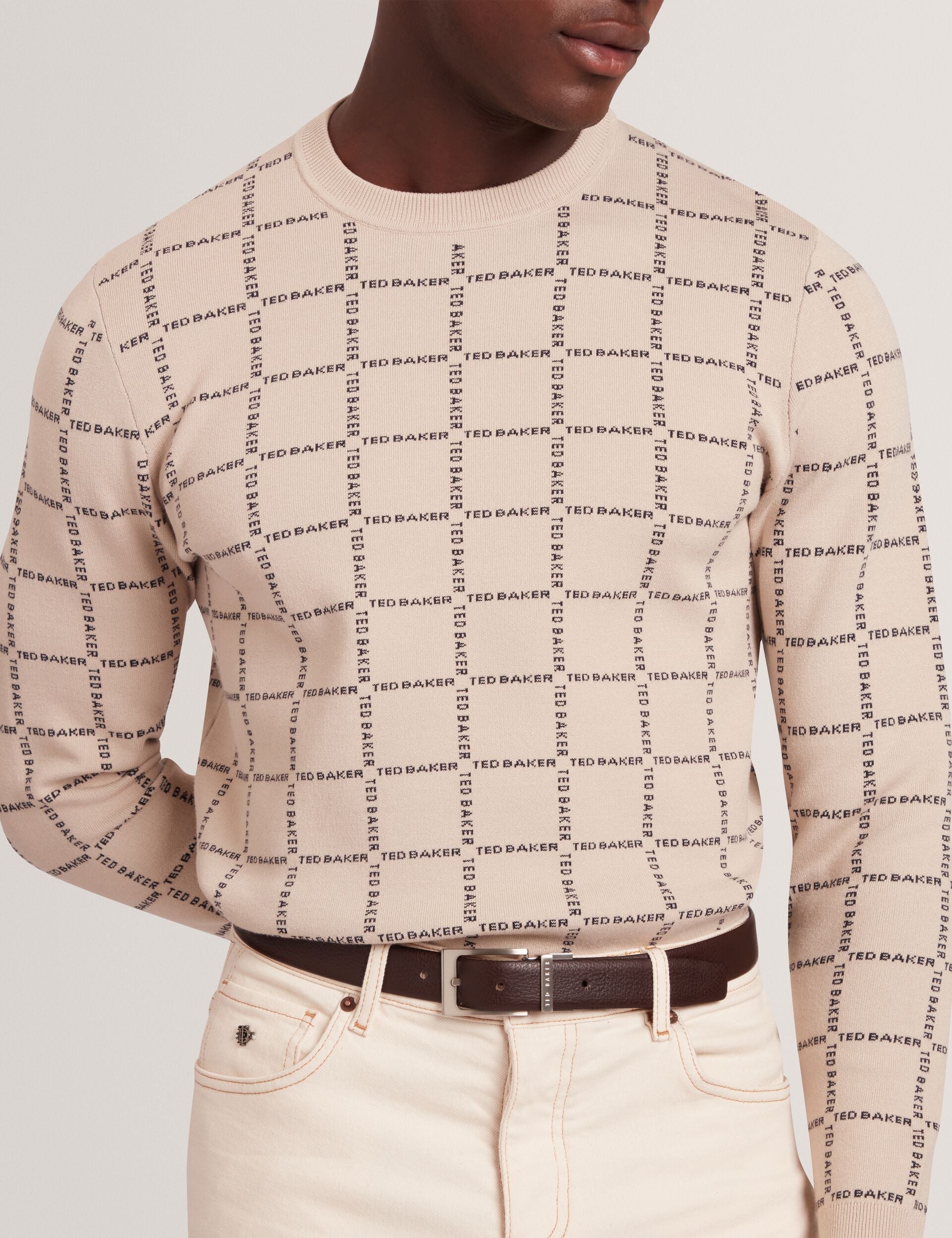 Men KARMER - Brown Reversible Polished Leather Belt - Ted Baker