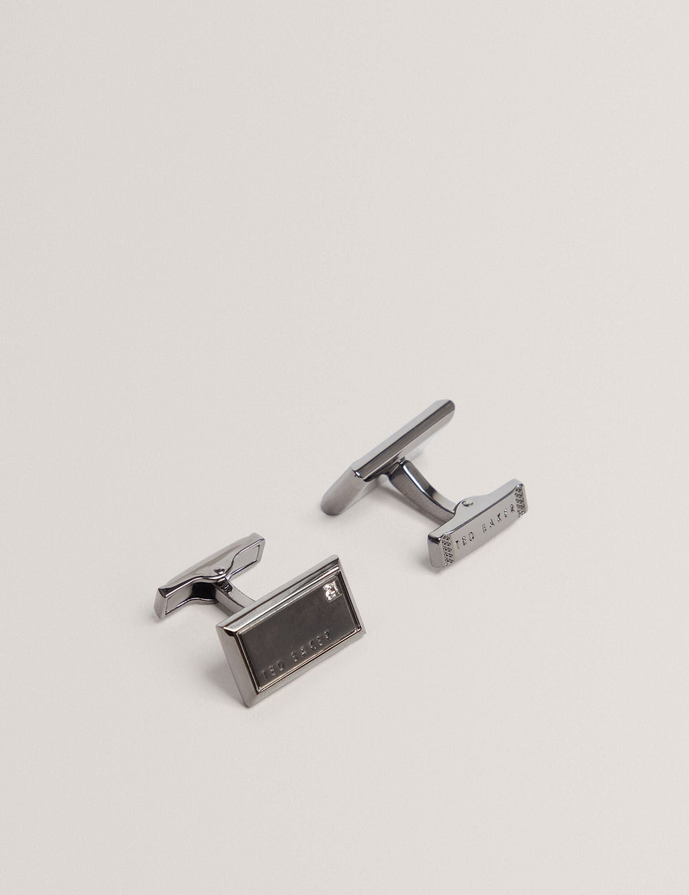 Men|Sale KRISTOL Crystal Detail Brushed Metal Cufflinks - Ted Baker
