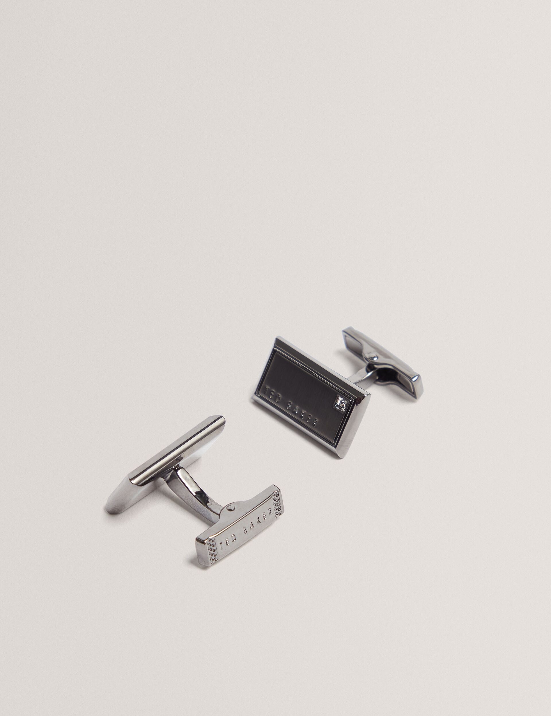 Men|Sale KRISTOL Crystal Detail Brushed Metal Cufflinks - Ted Baker