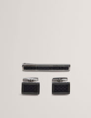 Men CARMONT - Carbon Cufflink And Tie Clip Set - Ted Baker