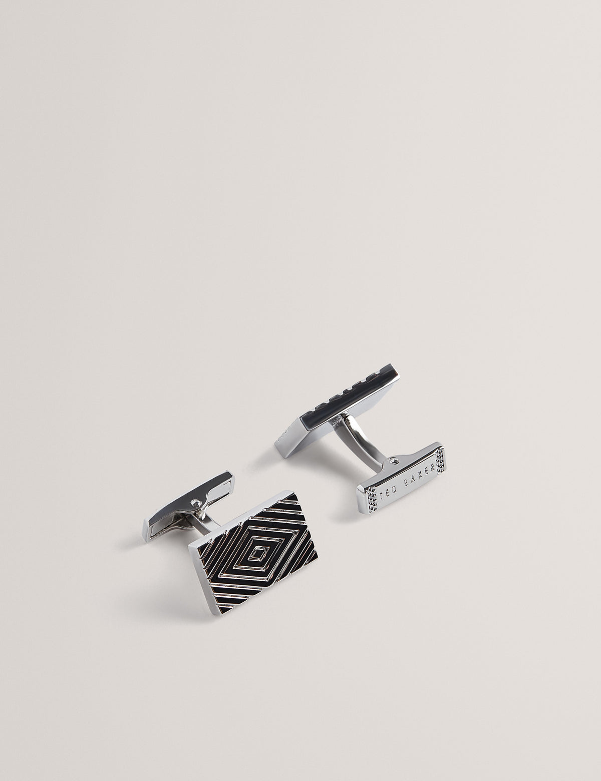 Men DIAMONT - Engraved Diamond Pattern Cufflinks - Ted Baker